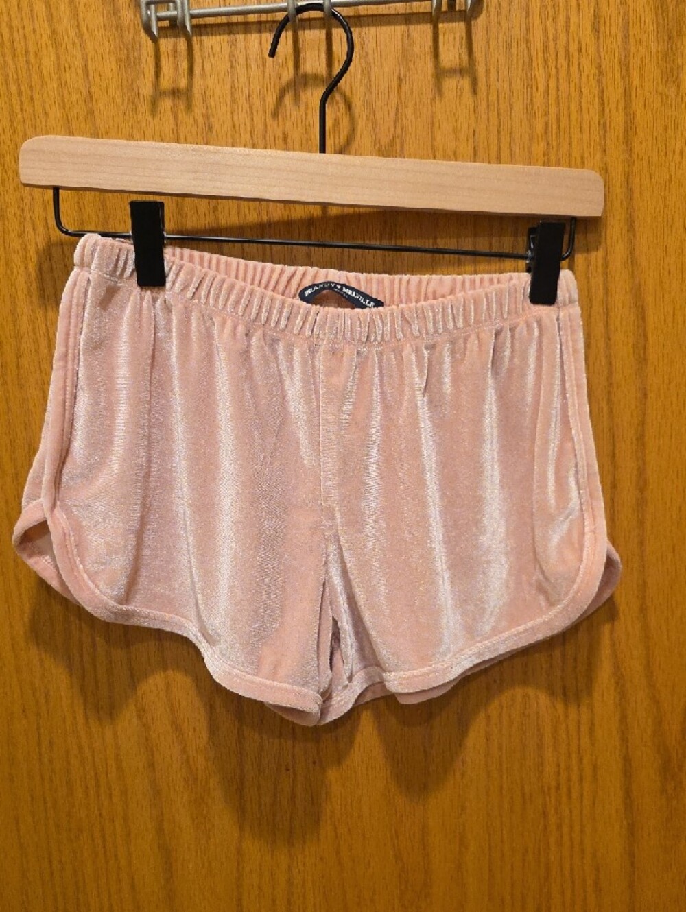 Brandy Melville Pink and Light Blue Velour Lounge Shorts (24 In Waist) - Picture 2 of 9